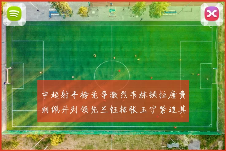 中超射手榜竞争激烈韦林顿拉唐费利佩并列领先王钰栋张玉宁紧追其后